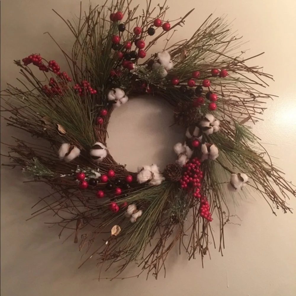New Christmas Winter Farmhouse Twiggy Wreath